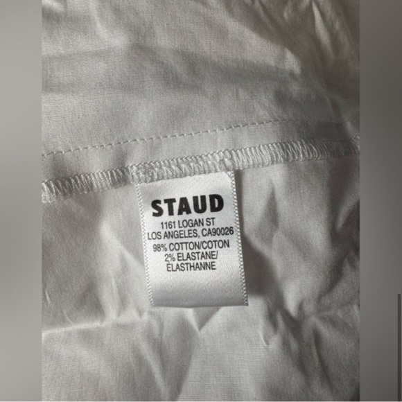 Staud Luna Peplum Blouson-Sleeve Top/Large - Picture 9 of 10